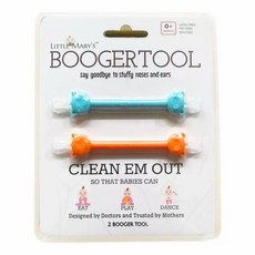 Little Mary's BOOGERTOOL 嬰兒耳鼻清潔棒 QQ熊 雙頭設計 無乳膠BPA PVC 0個月以上適用 兩入組, 1個, 雙支裝