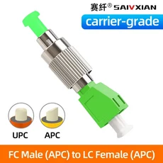 광섬유 컨버터 어댑터 원형 ~ 소형 사각형 커넥터 커플러 플랜지 SC/FC/ST/LC 수암 광 파워 계량기, 06 APC to APC 10 pcs