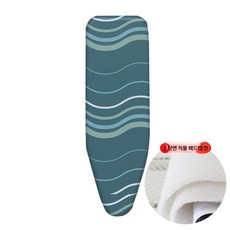바라봄 스탠딩다리미판 접이식 다리미대, 1개, 보드3612 90x30 딥 씨 웨이브 나일론패드2겹포함