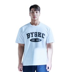 BYSEC 코튼 시그니처로고 세미오버핏 반팔 티셔츠_4Color