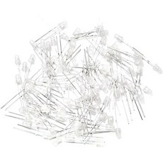 3파이 LED 불투명 3mm 발광다이오드 DIY 전자부품 튜닝 교체 수리용, 10개, (LED) 3파이_딥_불투명_화이트