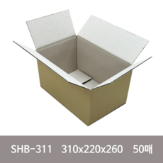 [세화박스] 택배박스 이사 포장 우체국 수납 무지 대량 소량 대형 낱개 상자 종이박스 소포, 50개, 브라운