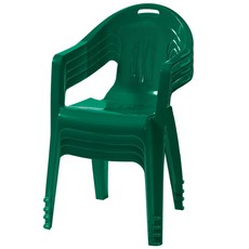 플라스틱의자 팔걸이의자 행사 편의점 포장마차 간이용 보조 4개, L3다크그린(4개)