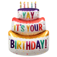 초대형 빅사이즈 생일 축하 은박풍선 5종, 3.초대형 YAY케이크 풍선