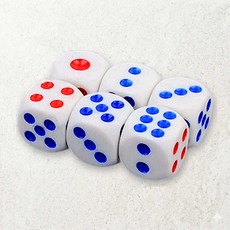 매끄러운 육면체 주사위 6P X10개 숫자게임 보드게임cu