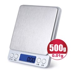 i2000充電款高精度迷你電子秤 便攜式口袋秤 珠寶秤 廚房食物秤 烘焙秤 台秤 多用秤 USB充電, 1個, 500g/0.01g(送按鍵防水貼), i2000