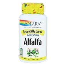 SOLARAY 紫花苜蓿補充素食膠囊, 1個, 100 件