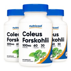 뉴트리코스트 콜레우스 포스콜리 500mg 캡슐 60정 3병, 3개