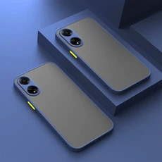 OPPO A38 4G 커버 용 케이스 Orro Opo Appo A18 Capas 충격 방지 전화 백 범퍼 매트 반투명 Coque Funda Op, 02 Dark Blue, 02 For OPPO A18