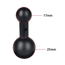 1x 듀얼 볼 어댑터 17mm 자동차 머리 받침 전화 GPS 홀더 액션 DSLR 카메라 오토바이 자전거 마운트 알루미, 01 17mm to 25mm, 01 사이클링, 01 China Mainland
