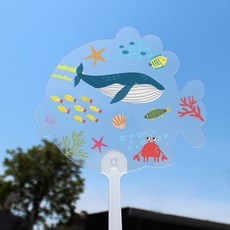 투명 부채 완성형 꾸미기 DIY 물고기, 20개