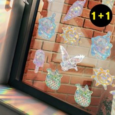 홀로그램 창문 시트지 썬캐쳐 스티커 유리창 인테리어 데코(1+1상품으로 주문수량의 2배수량 배송), SN.홀로그램시트지 데이지