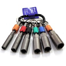 솔리드 롱비트 소켓 비트홀더 6P 세트 육각 임팩 드라이버 공구 걸이 고리, 1개