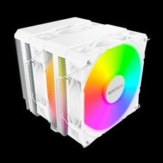 MONTECH 君主 NX600 ARGB 白色 6導管雙塔雙風扇散熱器 支援多平台, 1個
