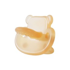 DFMEI 嬰兒安撫奶嘴新生兒0到3-6個月防脹氣一歲以上超軟食品級安睡神器, 1個, 如圖, 扁頭牙膠