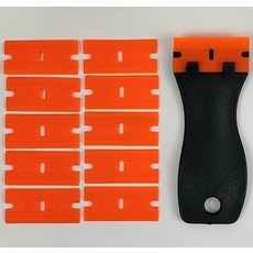 스티커 제거툴 차량 자동차 유리 스크레퍼 헤라 날 10개 포함 가성비 1세트