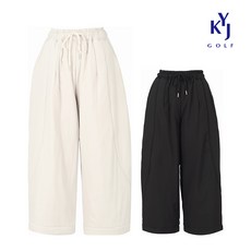 [김영주골프] 겨울 절개라인 패디드 팬츠 벌룬 여성 와이드 패딩바지 DPWLPT39