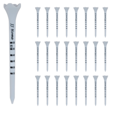 제이제이홈 플라스틱 골프티 눈금티 롱티 골프티꽂이, 25개, 화이트