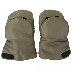 유모차 방한장갑 겨울용 보온 핸드워머 손잡이커버, 1개, 아미그린