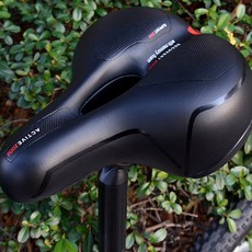 에이엔이엠 프리미엄 2중 스프링 자전거 안장 의자 교체, 1개, 레드