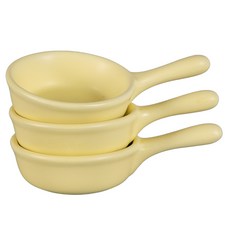 즐거운생활 손잡이 소스볼 3Pset 종지 찬기 선물세트 답례품, 1개, 퓨어 옐로우