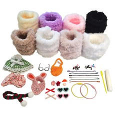 헬로우하비 모루인형 만들기 DIY 키트 풀세트, 1개, 남여공용, 10.밍크뽀글코디8종 올인원키트