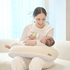 나이비 국산 역류방지 모유 수유쿠션 출산 준비물 임산부 선물 아기 용품, 아이보리
