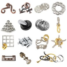 잠금 퍼즐 두뇌 와이어링 지능 A 버클 1. 게임 잠금해제 (4종)세트