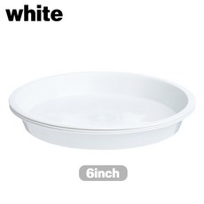 3Pcs 식물 접시 10 인치 물방울 트레이 플라스틱 실내 옥외 냄비 라운드, white 6inch