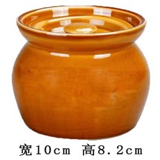 陶瓷燉湯罐 瓦罐煨湯 耐高溫家用蒸燉罐, 棕罐400毫升 單個裝, 1個