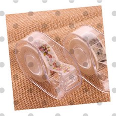 마스킹테이프 커터기 투명 아크릴 테이프 디스펜서 사무용품 책상 정리 문구류 손잡이 휴대용 절단기, 1개, 상세페이지 참조
