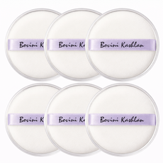 국내생산 나비존 모공 커버 극세사 블러리 파우더 퍼프 보관 케이스 포함, 6개, 라벤더