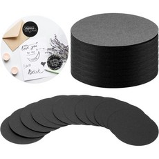 AmazingSpark 100피스 원형 빈 카드 300 GSM 3인치 크래프트 종이 스톡 두꺼운 컷아웃 그림 그리기 DIY 공예 프로젝트 홈메이드 교실 게시판 장식블랙, Black