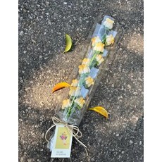 기념일 시들지않는꽃 모루 인형 만들기 모루꽃다발키트, 단일 오렌지옐로우 풍경 꽃다발 완제품 A, 1개