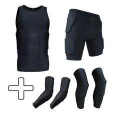 골키퍼 보호복 보호대 축구 수트 키퍼 럭비 배달 안전, L, 08 충돌 방지 조끼 6종 세트, 1개