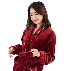 秋冬加厚 升級款超保暖 法蘭絨男女浴袍 睡袍 經典款 白領款 [現貨]BC0008