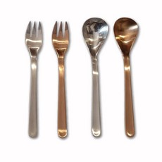 日式餐具 湯匙 餐叉 兩色 復刻板 Z126, 湯匙銀色, 1個