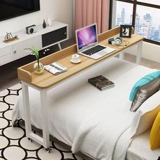 침대용 사이드테이블 120x40x80 1.0m 노트북 120 40x80 1m 라이트월넛 칸막이, 100 40x80 0.8m 라이트월넛 칸막이
