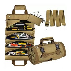 거와스 휴대용 소형 멀티 공구 수납 크로스 파우치, 베이지