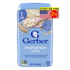 Gerber 6개월 이상 유아용 시리얼 454g 1개, 멀티 그레인, 2개