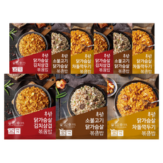 (혼합)흑닭 닭가슴살 볶음밥 300g 3종 (김치삼겹 소불고기 차돌깍두기), 9개