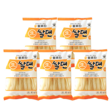 본가 쌀로만 중면 200g 생중화면 짜장면 국수면 생면, 5개