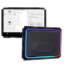 테슬라 모델 32017~2023 및 Y2020~2024용 스크린 앰비언트 라이트 내부 조명 메탈 프로텍터 케이스블랙 255761, 기본 옵션