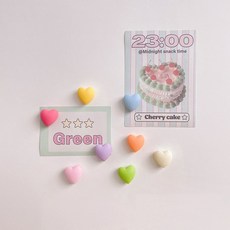 호담즈 파스텔 하트 냉장고 자석 16p, 혼합색상