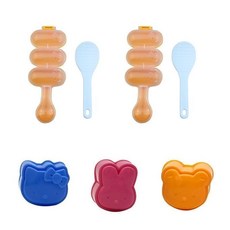 搖飯團神器搖搖樂飯團模具寶寶喫飯餵飯飯團神奇米飯球飯團工具, 飯糰搖搖樂2個+3個模具【送2飯勺】, 1個