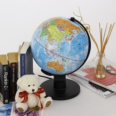 精美地球儀，清晰地圖資訊，實用學習工具，提升空間質感, 藍色