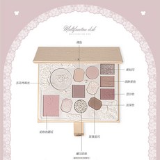 Marquis 綜閤盤新款腮紅高光眼影蝴蝶一體盤 奶茶大地色 平價學生彩妝盤, 1個, 199玫瑰花道