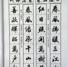臺灣行書經典對聯春節對聯，毛筆字帖春節手寫對聯，行書集字練字帖, 1個, 爆款 【收藏加關注極速發貨】