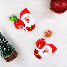 감사스티커무료]크리스마스/A83G_산타 사탕 페이퍼 /행사 단체선물 답례품 어린이집 생일 구디백 학교 학원, 83g