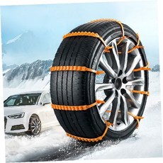 차량용 겨울철 눈길 미끄럼방지 타이어 간편장착 케이블형 비상용 체인 승용차, 1개